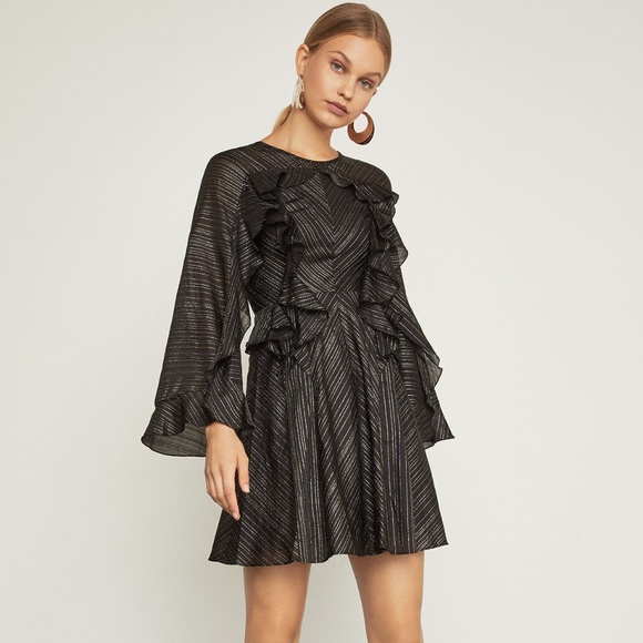 BCBGMaxAzria Dresses & Skirts - New BCBG Formal Ruffle Metallic Dress